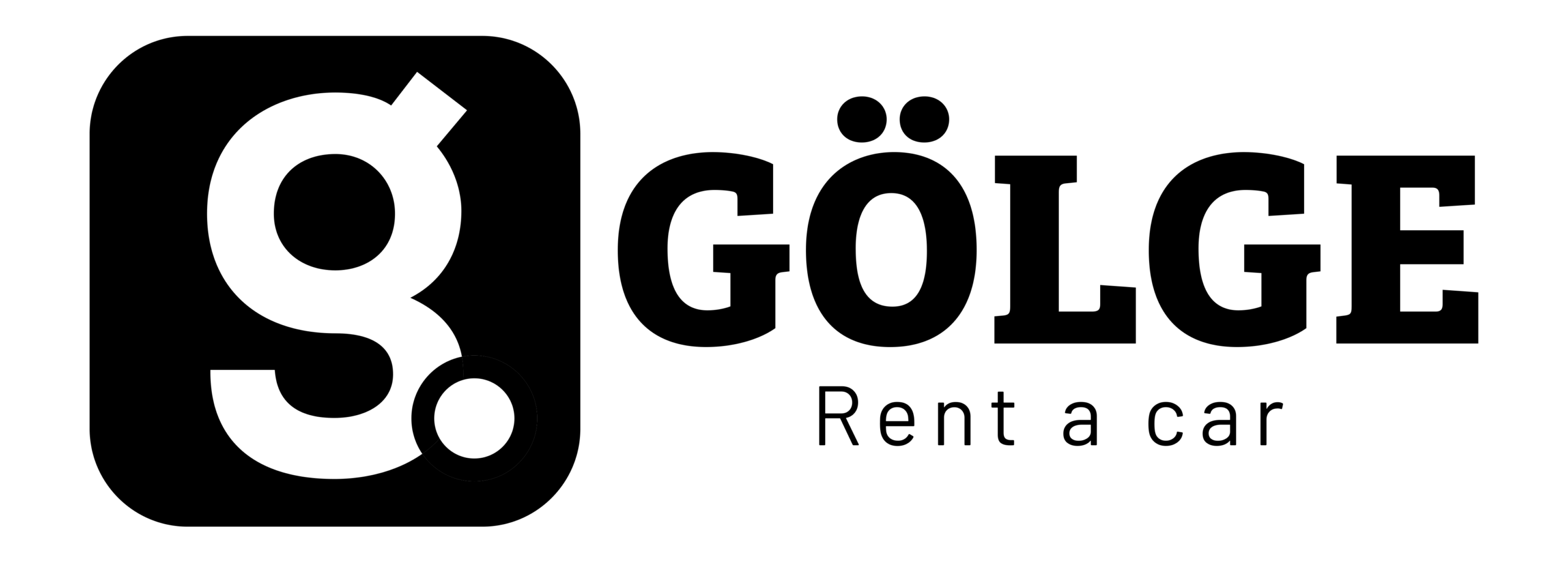 Gölge Rent a Car Logo Siyah